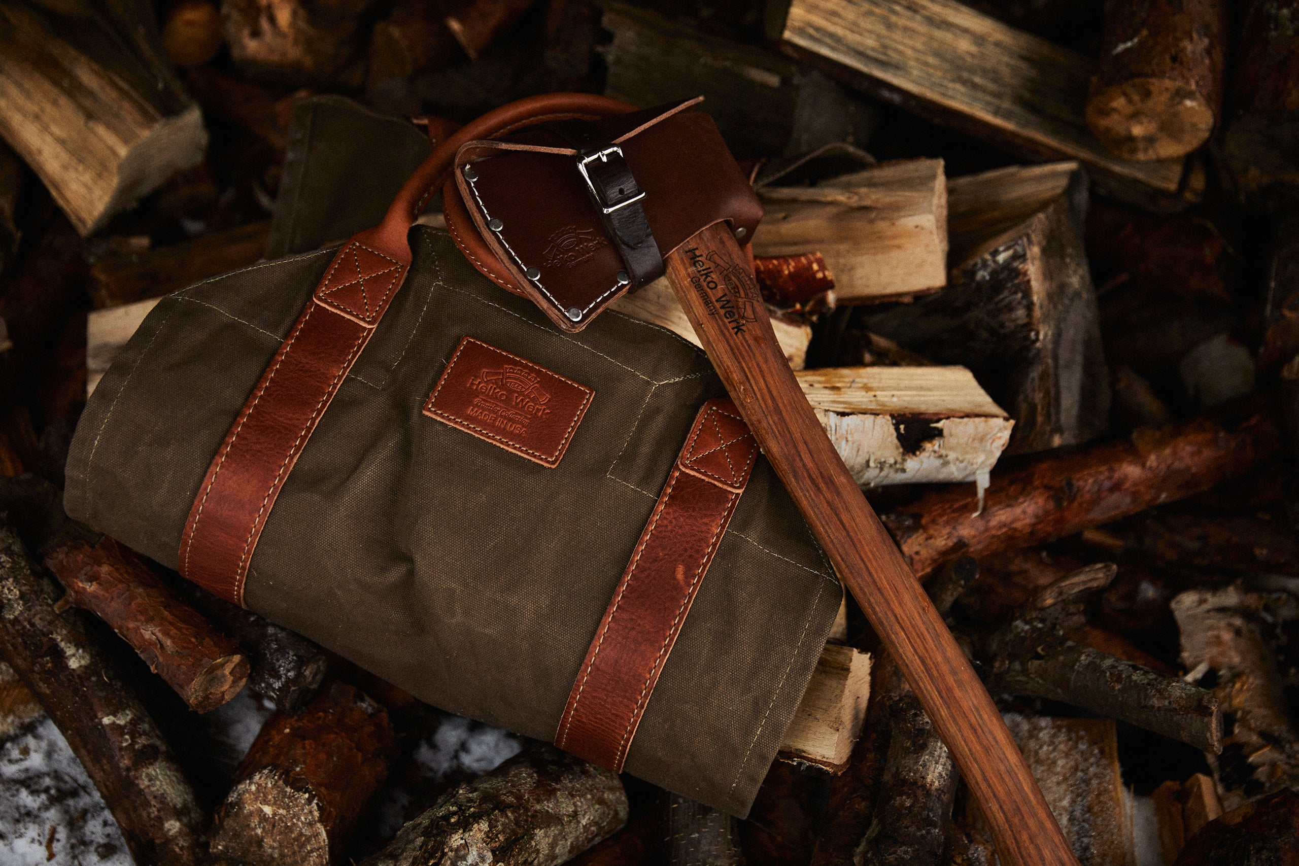 Made in USA Canvas and Leather Pannier Bags